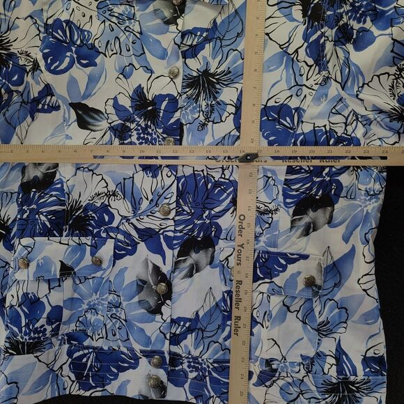 Sportelle Womens Light Wait Jacket Multi-Color Size 2X Cotton Blend Button Up - Picture 3 of 14